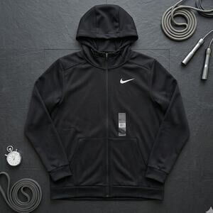 Nike Dri-FIT Men's Training Full-Zip Hoodie Black CZ6376-010 Size Large NWT